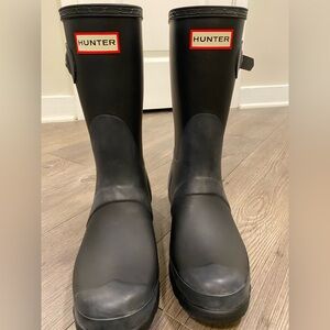 Hunter Original Short Black Adjustable Rain Boots